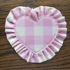 Stoney Clover Lane Pink Gingham Heart Patch